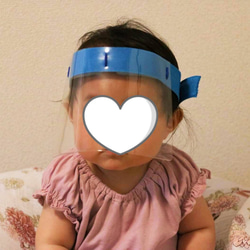 フェイスシールド　赤ちゃん用フェイスシールド(0歳〜)ベビー用フェイスシールド　子供用フェイスシールド　ブルー 1枚目の画像