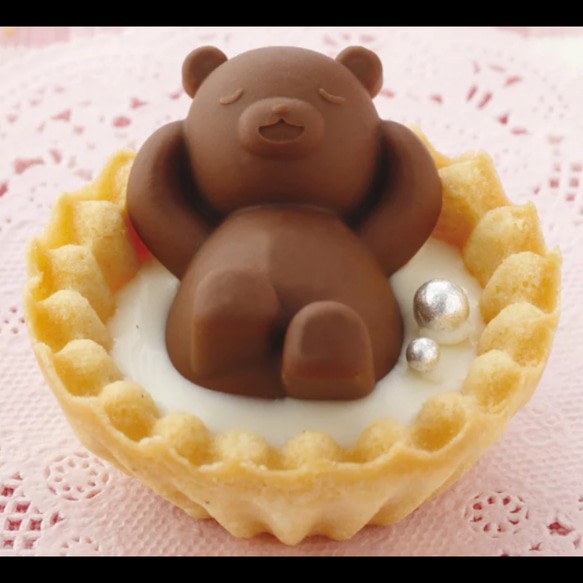 クマ型　シリコンモールド(*￣(ｴ)￣*)　(チョコ、クッキー型☆彡) 3枚目の画像