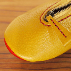 鞋子型鉛筆盒　YL×RD　#7-2　(義大利皮革) 第3張的照片