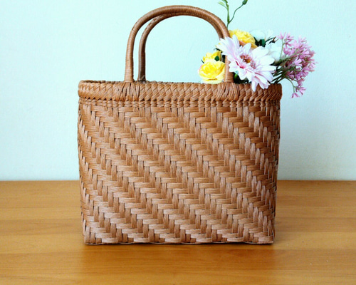 新品未使用】カゴ風バッグ 焦茶×パープル 楽天市場】パープル（かご