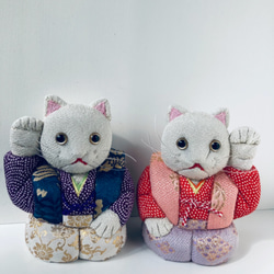 木目込みの猫さんペア その他人形 小町 通販｜Creema(クリーマ) 11219059
