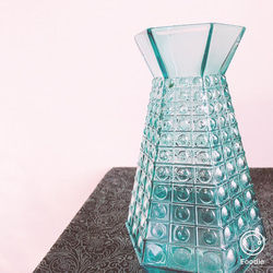 【送料込】＊懐かしいビー玉ガラス色　フラワーベース＊　ガラス花瓶 8枚目の画像
