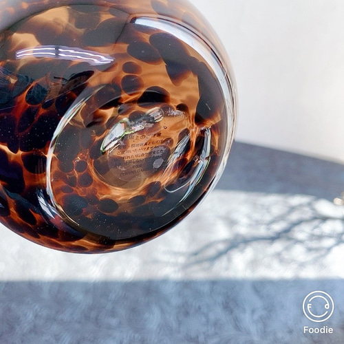 まるでヒョウ柄！【送料込】 ＊ レオパード花瓶 ＊ とろみ べっこう