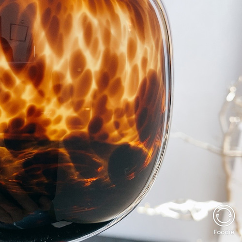 まるでヒョウ柄！【送料込】 ＊ レオパード花瓶 ＊ とろみ べっこう