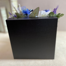 【送料込】＊ 白 紫 アーティフィシャルフラワーBOX ＊　 造花　インテリア 5枚目の画像