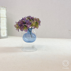 ダブルな透明感【送料込】＊ ブルーのフラワーベース ＊　花瓶　ユニーク　 7枚目の画像