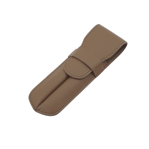 高級ドイツレザー ノブレッサカーフ 2本差し ペンケース トープ ペン