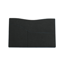 保険証 お薬手帳 が入る 環境に配慮した皮革 エコレザー バッグイン スリム マルチ カードケース （ブラック） 2枚目の画像