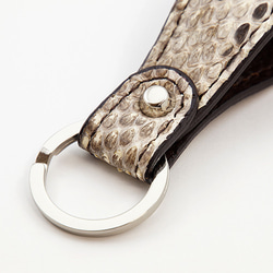エキゾチックレザー 蛇革 イタリアンパイソン キーホルダー 5枚目の画像