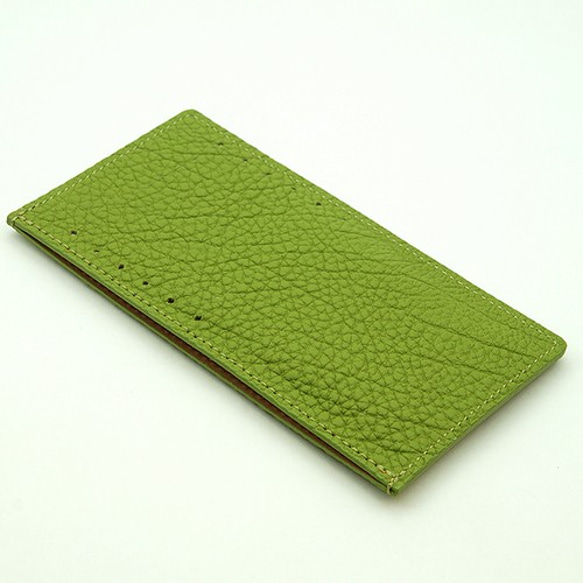 ドイツシュリンク ライトグリーン カードケース カブセ財布に綺麗に収まる （カード12枚収納可） 1枚目の画像