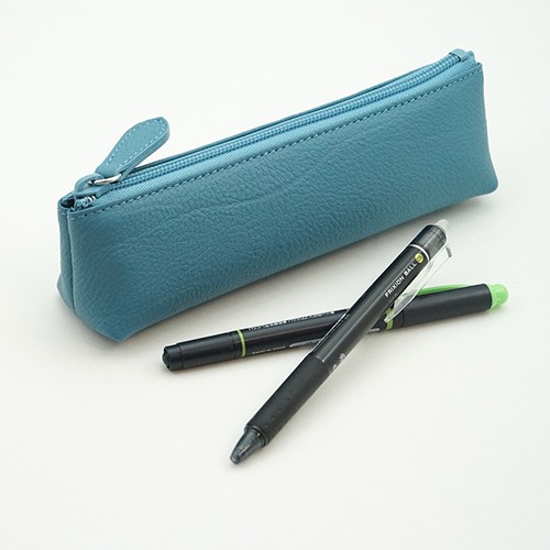 BVLGARI ブルガリ ペンケース 本革 レザー 筆箱 ブルー 青 【公式通販】