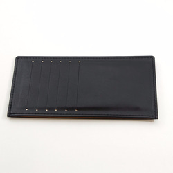 イタリアンカーフ 本革 カードケース 12枚収納可能 (ブラック) 2枚目の画像