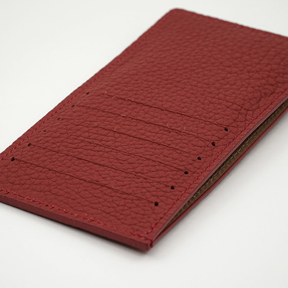 ドイツシュリンク 赤 カードケース カブセ財布に綺麗に収まる （カード12枚収納可） 3枚目の画像