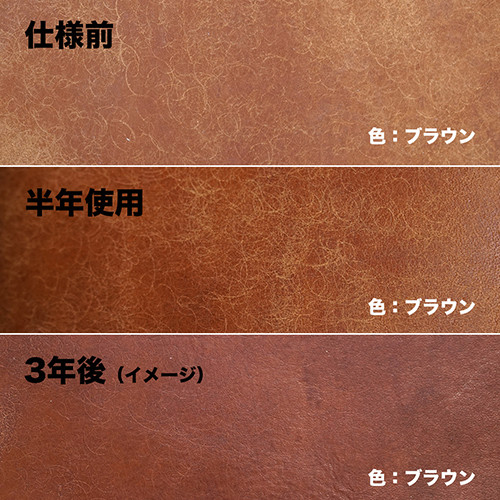 イタリアンレザー 吟スリ ビンテージ加工 MARGOT L字ファスナー型 本革 長財布 ブラウン