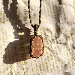茜色の夕焼け２（原石）～オレゴンサンストーンのネックレス 2枚目の画像