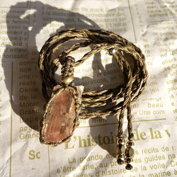 茜色の夕焼け２（原石）～オレゴンサンストーンのネックレス 3枚目の画像