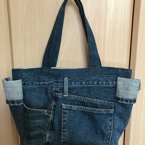 デニムリメイク 大容量トートバッグ トートバッグ GAJUMARU 通販