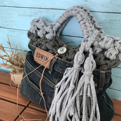 デニムリメイクバック グレーフワモコクマ 6944505b791335f4eb54539c0e04a1