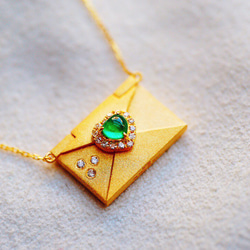 「ラブレター」K18  天然ルビー　天然ダイヤモンド　ネックレス　開けられるラブレター　告白　ハート 7枚目の画像