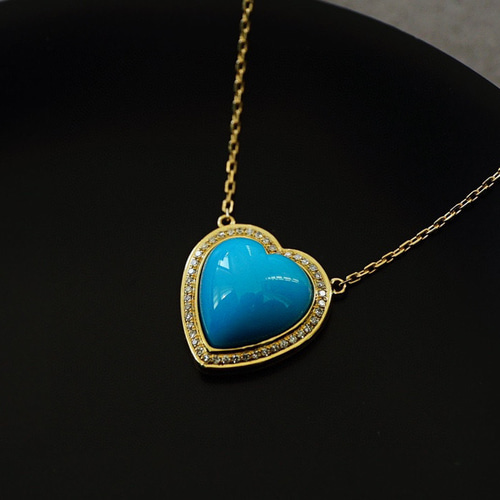 受注制作「眠り姫」K18ゴールド 天然ブルーターコイズ 天然  