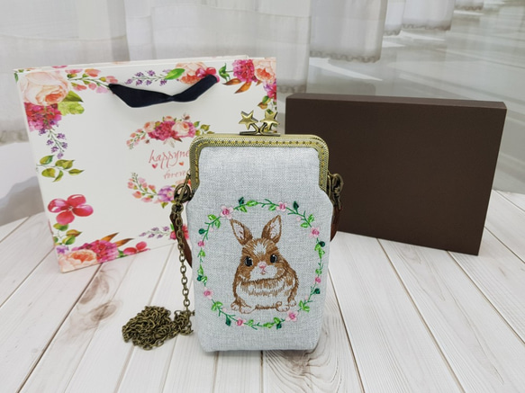 刺繍バニーガーランドスターマウスゴールドバッグ携帯電話バッグ化粧品バッグハンドバッグクロスボディバックパック 4枚目の画像