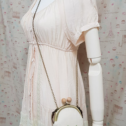 刺繍ウサギニンジンキャンバスゴールドバッグ（大）ペンシルケース携帯電話バッグ化粧品バッグハンドバッグクロスボディバッグ 7枚目の画像
