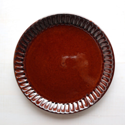 リムプレート（皿）　大　ブラウン 2枚目の画像