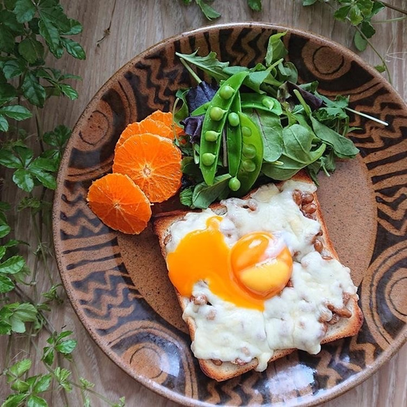 エスニック風 カレー&パスタ皿（プレート）　ブラウン 5枚目の画像