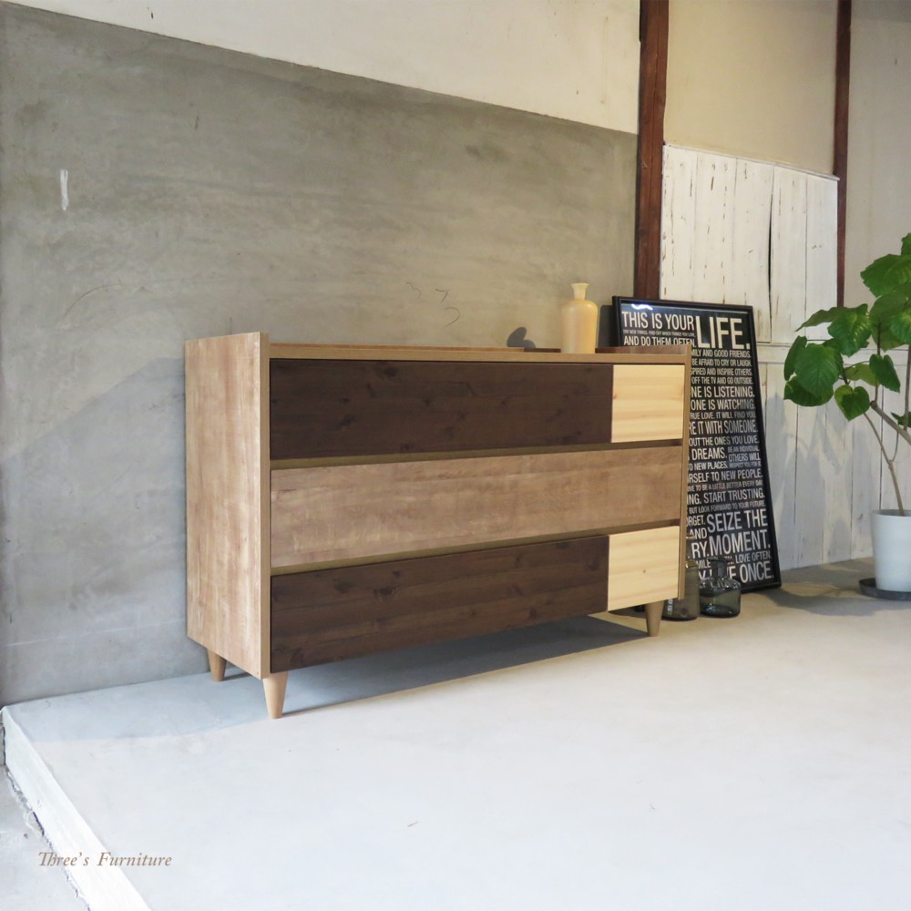 【5000円OFFクーポン】チェスト ナチュラル 北欧 リビング収納 寝室収納 大容量 引出収納 棚 タンス w120