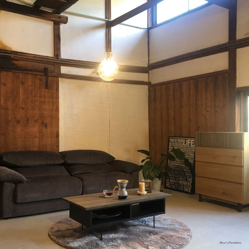 ローテーブル【一点物】ハンドメイド　センターテーブル　木材　ブルックリンスタイル ローテーブル【一点物】ハンドメイド センターテーブル 木材