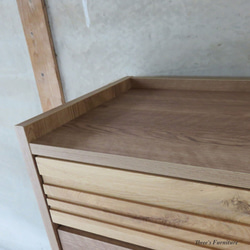 チェスト リビングチェスト ローチェスト 引出収納 食器収納 棚 オーク材 タンス アーバンスタイル w120 5枚目の画像