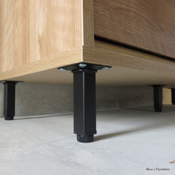 チェスト リビングチェスト ローチェスト 引出収納 食器収納 棚 オーク材 タンス アーバンスタイル w120 9枚目の画像