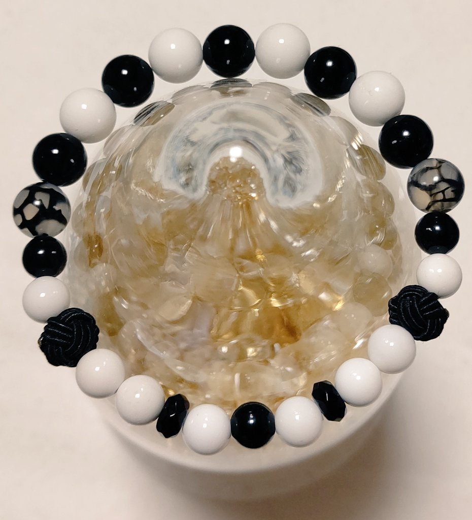 お守りやお洒落に*天然石*オリジナルブレス*伊黒小芭内*鬼*刀*滅