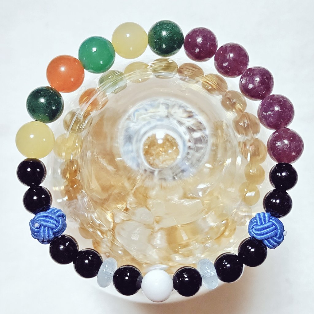 お守りやお洒落に*天然石*オリジナルブレス*冨岡義勇*鬼*刀*滅