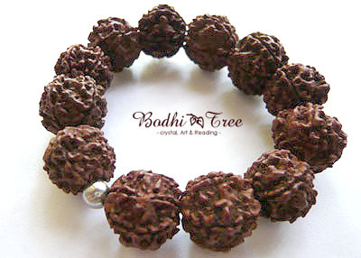 ルドラクシャ（菩提樹）ギベオン 隕石系 ブレスレット 16.5cm 縁起もの 吉祥 ペア