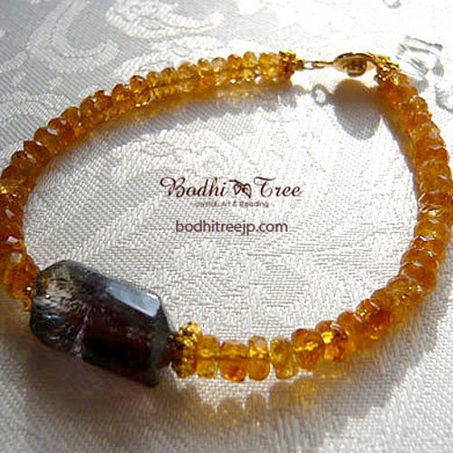 ネパール産トルマリン ハニーカラーブレスレット｜Sold🙏, レア