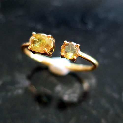 天然スフェーン 2.22ct 天然ダイヤモンド リング – Mico宝飾店