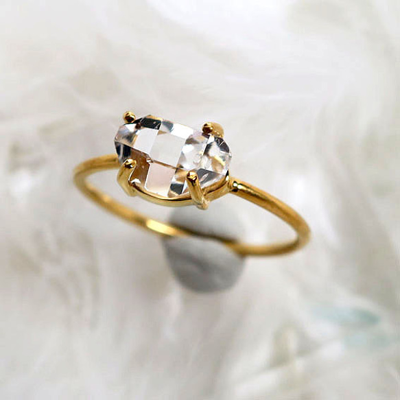 月末までセール　スターボーンジュエリー　ハーキマーリング ハーキマーダイヤモンドSVK18GPリング-a 指輪・リング BodhiTree 通販