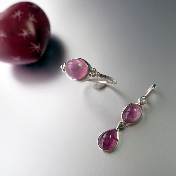 【新春福袋2026】ピンクトルマリン ペンダント＆リング 天然石ジュエリー セットアップ ホリデーボックス2025