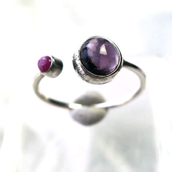 【Creema Limited】電氣石和紅寶石SV戒指 -  e 第3張的照片