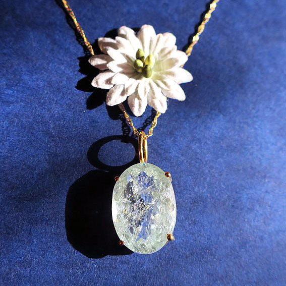 アクアマリンSVGPペンダント-a　春の誕生石