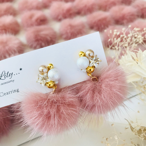 冬支度ハンドメイド2021 』 ◇8色展開◇ スター ビジュー ファー