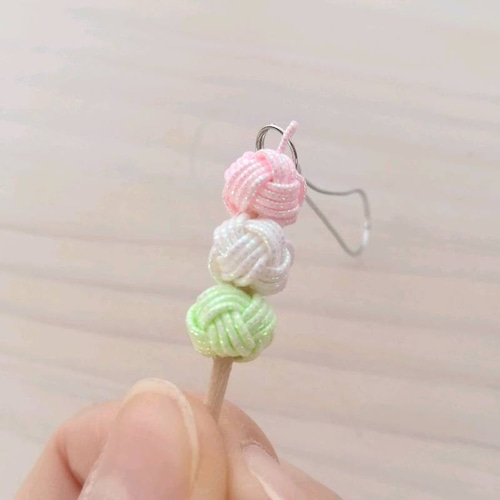 Creema限定】3色団子 水引ストラップ 1本 その他アクセサリー