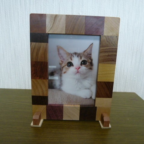 写真立て フォトフレーム 寄木細工 L判対応 フォトフレーム・写真立て