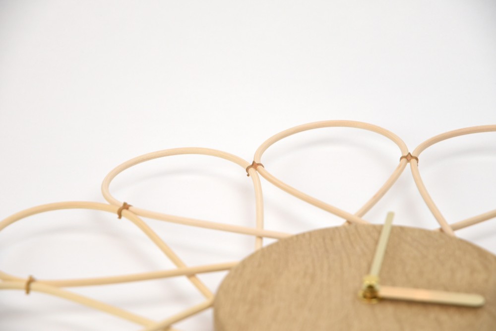 籐とならの大きな時計