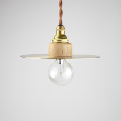 木製ランプシェード：栗の木：サイズφ210 シーリングライト