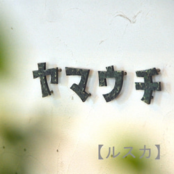 【鉄文字表札カタカナ】アイアン 切り文字（2文字） 1枚目の画像