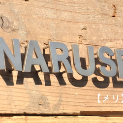 【鉄文字表札】ステンレス 切り文字（6文字） 2枚目の画像