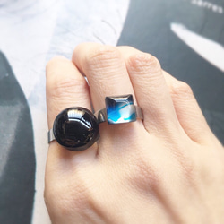 ◽︎space motif ring ステンレスリング サイズフリー 5枚目の画像