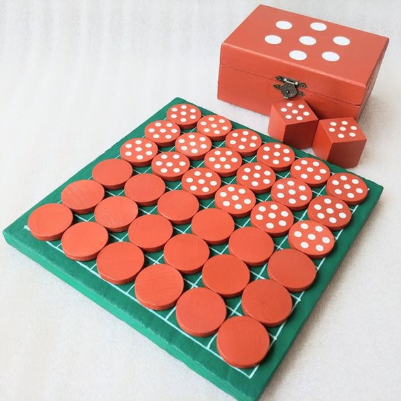 【完全受注生産】★寄付付き★鹿ドット　リバーシ（Reversi） 5枚目の画像